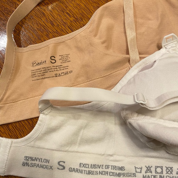 👶 2 (Sm) Maternity/Nursing Bras stretchy, Adjustable Band Size SMALL Two GUC 💜 - Picture 4 of 10
